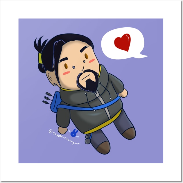 Chibi Hanzo Wall Art by SapphireAngelBunny